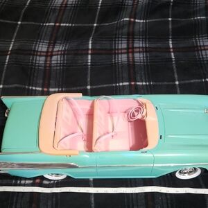 Barbie Vintage Style Turquoise & Pink Toy Convertible Car Belair 1988